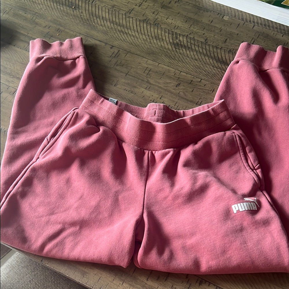 Puma Pink Sweatpants Relaxed Fit
